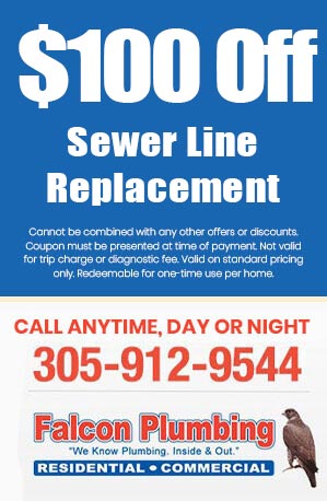 100 Off Sewer Line Replacement in Miami, FL