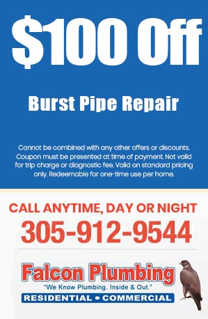 $100 Off Burst pipe repair Miami, FL