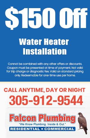 $150 Off Water Heater installation in Miami, FL